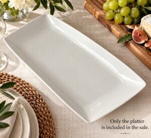 Ikea 365+ White Rectangular Serving Platter Model 20370